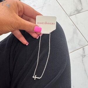 James Avery Silver anklet with Cross Pendant a